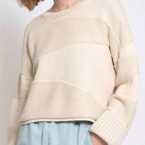 FSOT Micaela Greg cotton Horizon crop sweater S